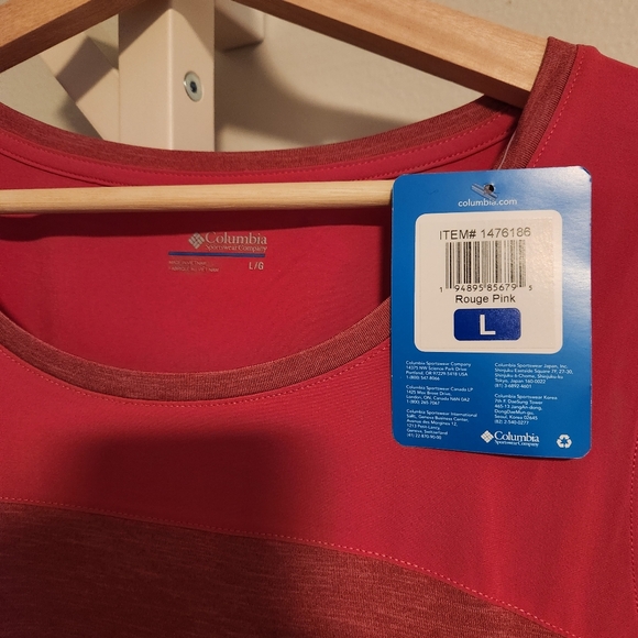 NWT Columbia Omni-Shade UPF 30‎ Dress Rouge Pink Athleisure Pockets Large - Picture 7 of 7